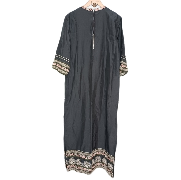 NWT Souk Indigo Mabel Boho Ethic Embroidered Stitch Modest Maxi Dress - Picture 3 of 15